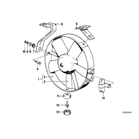 Assemblage du ventilateur auxiliaire - Pièce d'origine BMW 64541376973