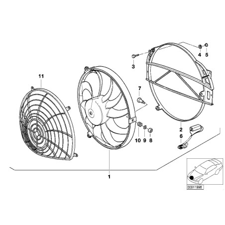 Résistance du ventilateur auxiliaire - Pièce d'origine BMW 64121388069