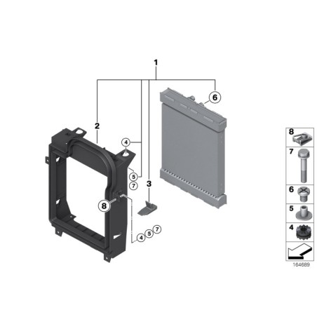 Radiateur auxiliaire - Pièce d'origine BMW 17117586544 Radiateur auxiliaire - Pièce d'origine BMW 17117586544