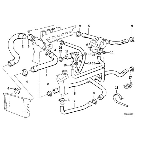 Thermostat auxiliaire - Pièce d'origine BMW 13541730682 Thermostat auxiliaire - Pièce d'origine BMW 13541730682