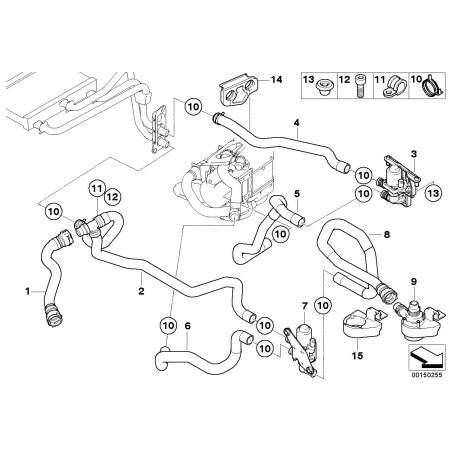 Pompe à eau auxiliaire - Pièce d'origine BMW 64116910755 Pompe à eau auxiliaire - Pièce d'origine BMW 64116910755