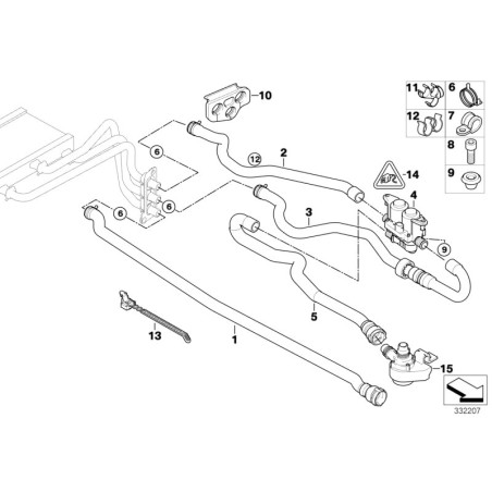 Pompe à eau auxiliaire - Pièce d'origine BMW 64116988960 Pompe à eau auxiliaire - Pièce d'origine BMW 64116988960