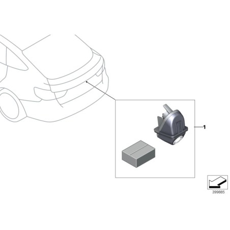 Kit de rétrofit de caméra de recul - Pièce d'origine BMW 66212361833
