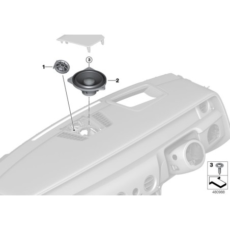 Haut-parleurs d'aigus haut de gamme Bang and Olufsen, paire gauche N/S droite O/S - Pièce d'origine BMW 65139224867/65139224867.