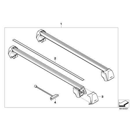 Système de support de base - Pièce d'origine BMW 82710399451