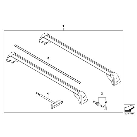 Système de support de base - Pièce d'origine BMW 82710415054 Système de support de base - Pièce d'origine BMW 82710415054