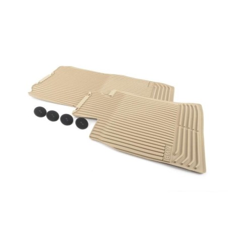 Ensemble de tapis de sol en caoutchouc de la ligne de base - Pièce d'origine BMW 51472153726 pour l'avant.