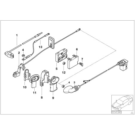 Câble de batterie - Pièce d'origine BMW 61128373945