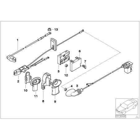 Câble de batterie positif - Pièce d'origine BMW 61126910542