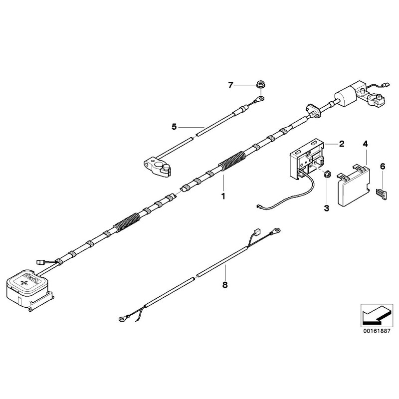 Câble de batterie positif - Pièce d'origine BMW 61126942507