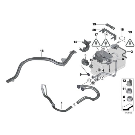 Adaptateur négatif de câble de batterie Ibs - Pièce d'origine BMW 61129123571