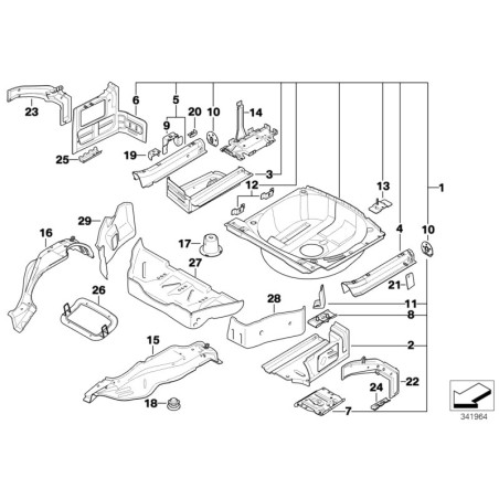Plateau de batterie - Pièce d'origine BMW 51718237364
