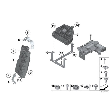 Distributeur arrière B+ - Pièce d'origine BMW 61149240490