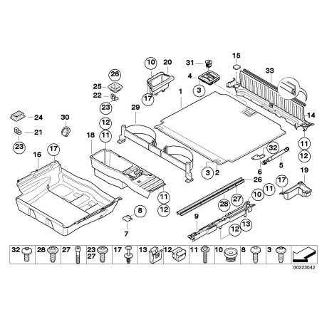 Protection de seuil de chargement intérieur beige - Pièce d'origine BMW 51476967844 Protection de seuil de chargement intérieur beige - Pièce d'origine BMW 51476967844
