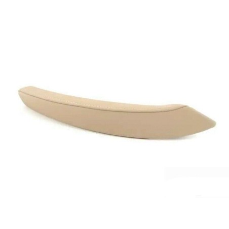 Garniture de poignée de tirage de porte arrière en cuir Nappa beige - Pièce d'origine BMW 51416970238