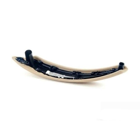 Garniture de poignée de tirage de porte arrière en cuir Nappa beige - Pièce d'origine BMW 51416970238