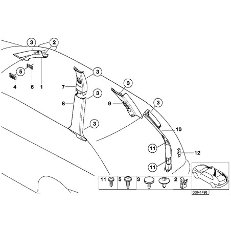 Garniture centrale de montant B beige côté droit - Pièce d'origine BMW 51438259816 Garniture centrale de montant B beige côté droit - Pièce d'origine BMW 51438259816
