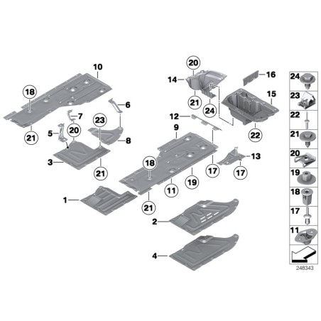 Support de carter - Pièce d'origine BMW 51757127356