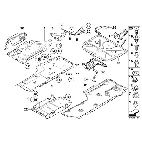 Cache de carter gauche - Pièce d'origine BMW 51757166649