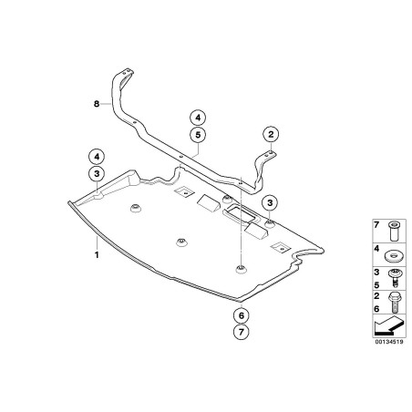 Belly Pan - Pièce d'origine BMW 51717031942 Belly Pan - Pièce d'origine BMW 51717031942