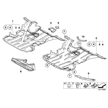Belly Pan - Pièce d'origine BMW 51757166252 Belly Pan - Pièce d'origine BMW 51757166252
