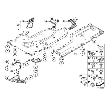 Belly Pan - Pièce d'origine BMW 51758042223 Belly Pan - Pièce d'origine BMW 51758042223