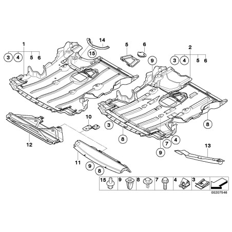 Belly Pan - Pièce d'origine BMW 51758051609 Belly Pan - Pièce d'origine BMW 51758051609