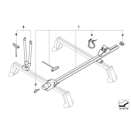 Porte-vélos simple - Pièce d'origine BMW 82720393083