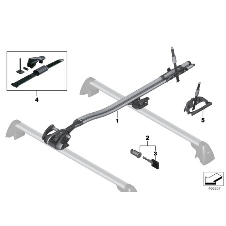 Porte-vélos simple - Pièce d'origine BMW 82722326514