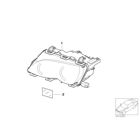 Phare avant Bi-Xénon assemblage gauche E46 - Pièce d'origine BMW 63127165779 Phare avant Bi-Xénon assemblage gauche E46 - Pièce d'origine BMW 63127165779