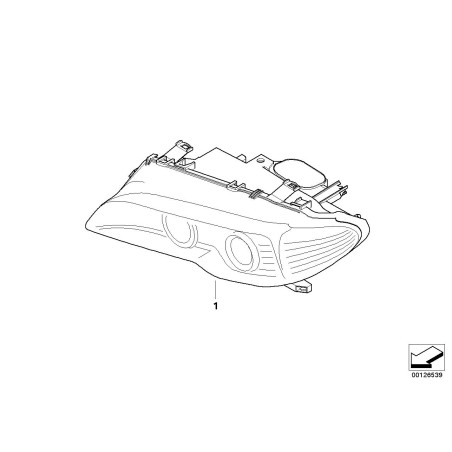Phare avant au xénon gauche - Pièce d'origine BMW 63127165951 Phare avant au xénon gauche - Pièce d'origine BMW 63127165951