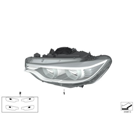 Phare au xénon droit - Pièce d'origine BMW 63117377852