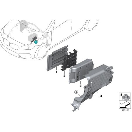 B+ Terminal de jonction - Pièce d'origine BMW 61149321022