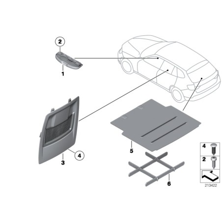 Boîtier de toit noir pour lunettes - Pièce d'origine BMW 51164862874