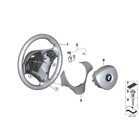 Garniture de volant noire - Pièce d'origine BMW 32306767283