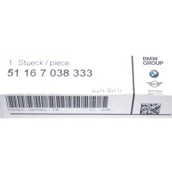 Cache-rouleau de séparation de rangement noir - Pièce d'origine BMW 51167038333