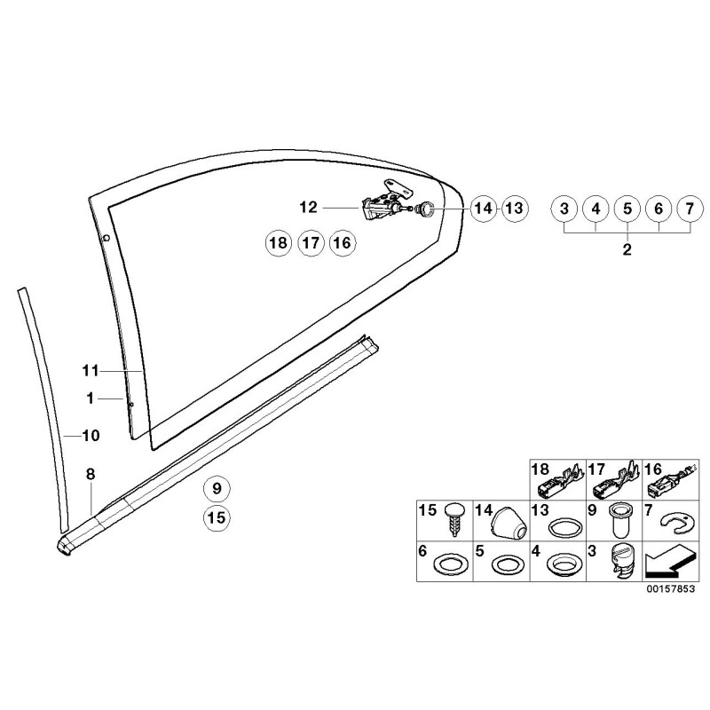 Garniture noire gauche N/S - Pièce d'origine BMW 51368194741
