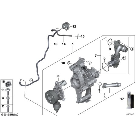 Tuyau d'aspiration noir 3.5x2.0x100 - Pièce d'origine BMW 11747797129