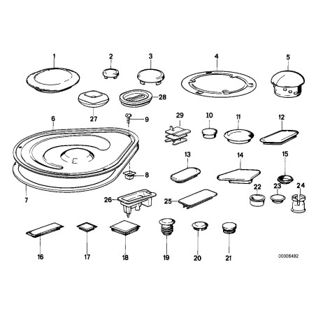 Bouchon aveugle - Pièce d'origine BMW 51141823900