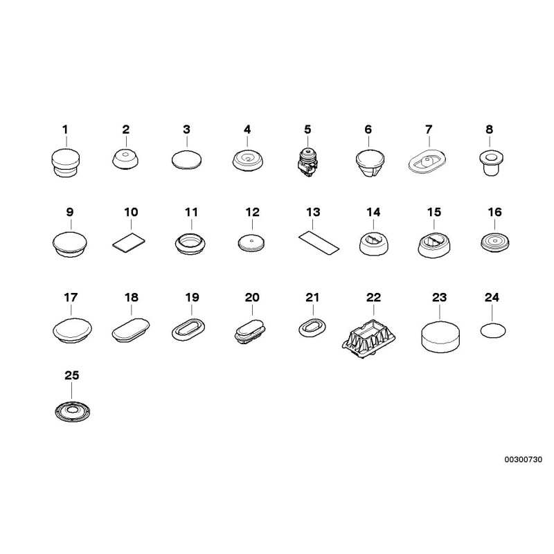 Bouchon aveugle - Pièce d'origine BMW 51211975404