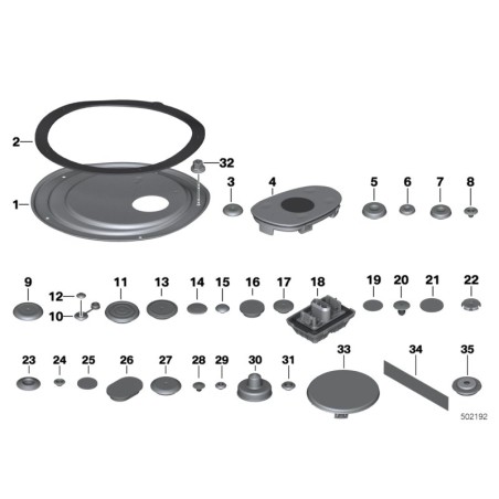 Bouchon aveugle - Pièce d'origine BMW 51718226004
