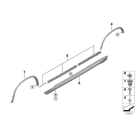 Rivet aveugle - Pièce d'origine BMW 51713419594