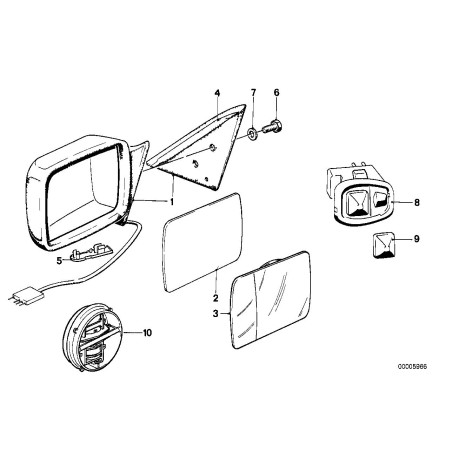 Miroir d'angle mort gauche - Pièce d'origine BMW 51161926845