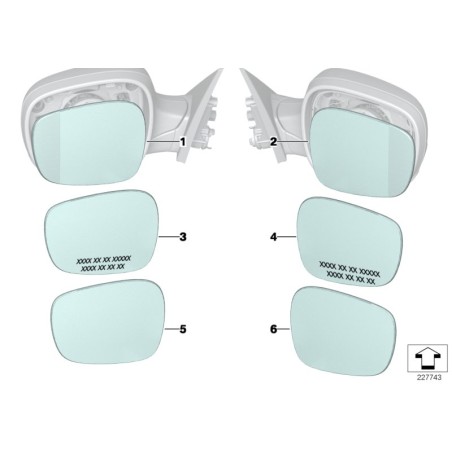 Miroir d'angle mort gauche - Pièce d'origine BMW 51162991663