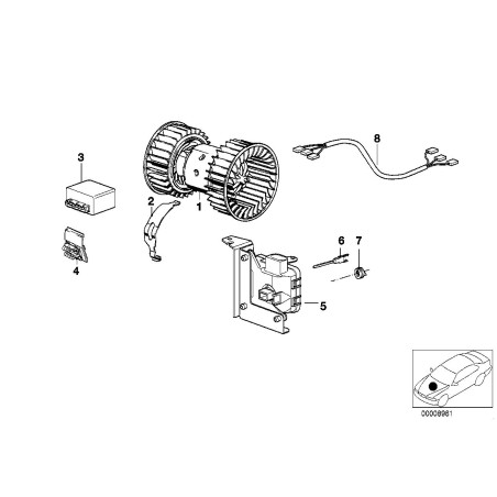 Moteur de soufflante - Pièce d'origine BMW 64111370930
