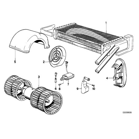 Moteur de soufflante - Pièce d'origine BMW 64111386369 Moteur de soufflante - Pièce d'origine BMW 64111386369