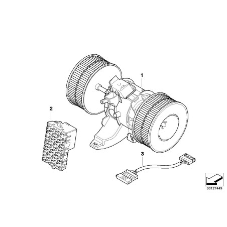 Moteur de soufflante - Pièce d'origine BMW 64116933910