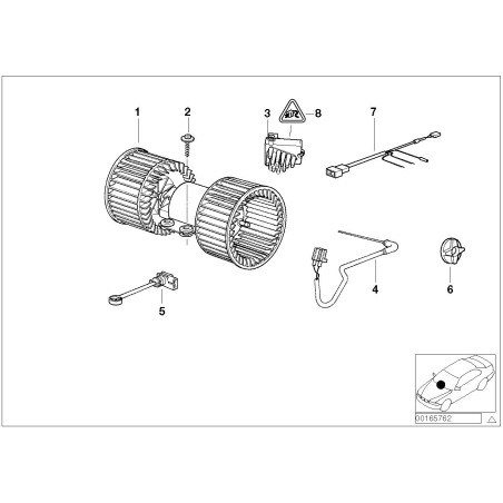 Moteur de soufflante - Pièce d'origine BMW 64118372493