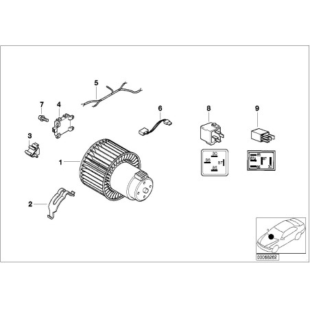 Moteur de soufflante - Pièce d'origine BMW 64118373985 Moteur de soufflante - Pièce d'origine BMW 64118373985