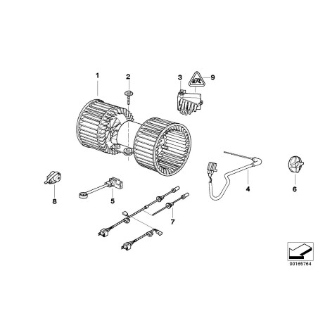 Moteur de soufflante - Pièce d'origine BMW 64118382305 Moteur de soufflante - Pièce d'origine BMW 64118382305